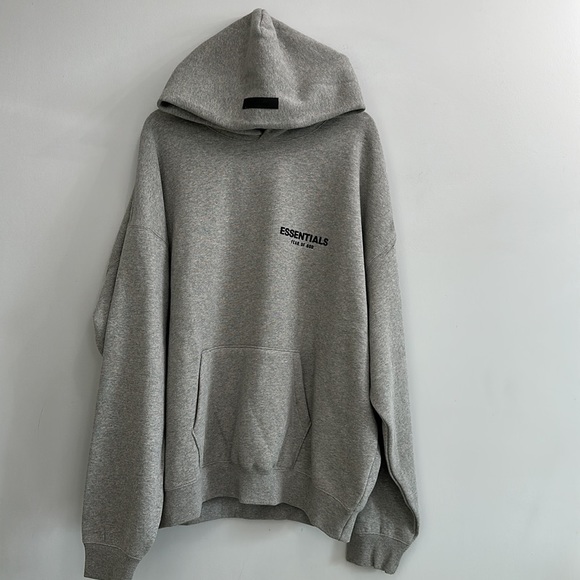 Fear of God Essentials FOG Essentials Flocked Hoodie Dark Oatmeal - Picture 6 of 15